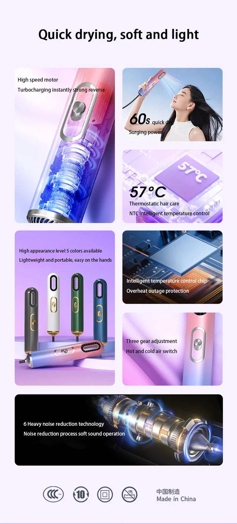 Airflow Style Haartrockner Haarstyling-Tool 3IN1 Haarfön Lockenkamm Bürste Volumizer Haarglätter Haartrockner 2025 NEU