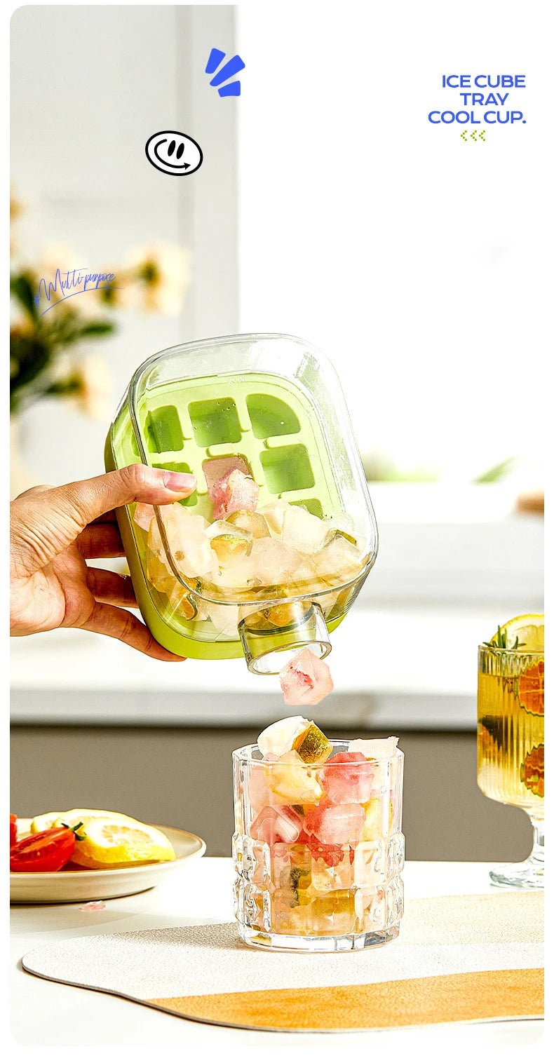 BOTTLE - Anti-leak Ice Mold with Lid + Innovative Straw