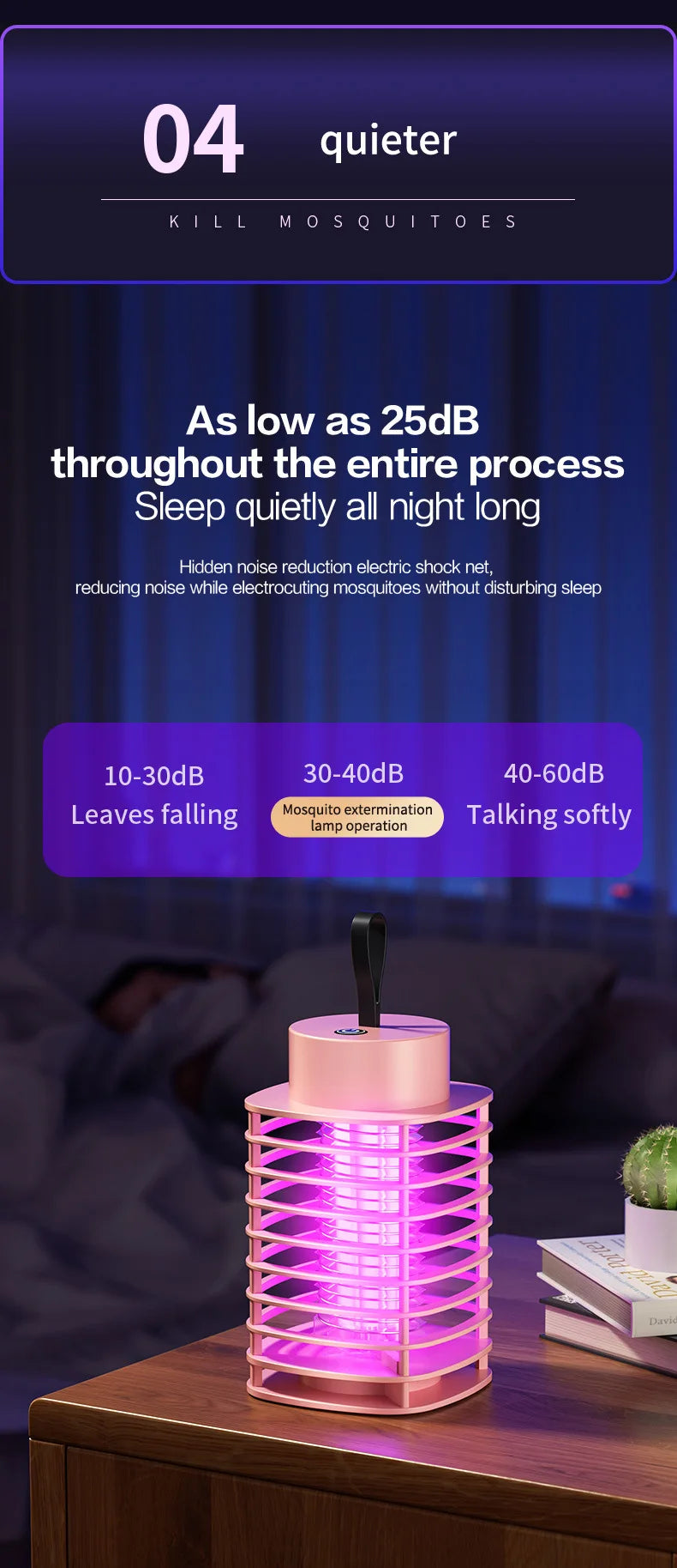 Xiaomi Intelligent Mosquito Lamp Sound Volume As Low As 25dB360° Hurricane Ring-shaped Mosquito Suction Portable Mosquito Light