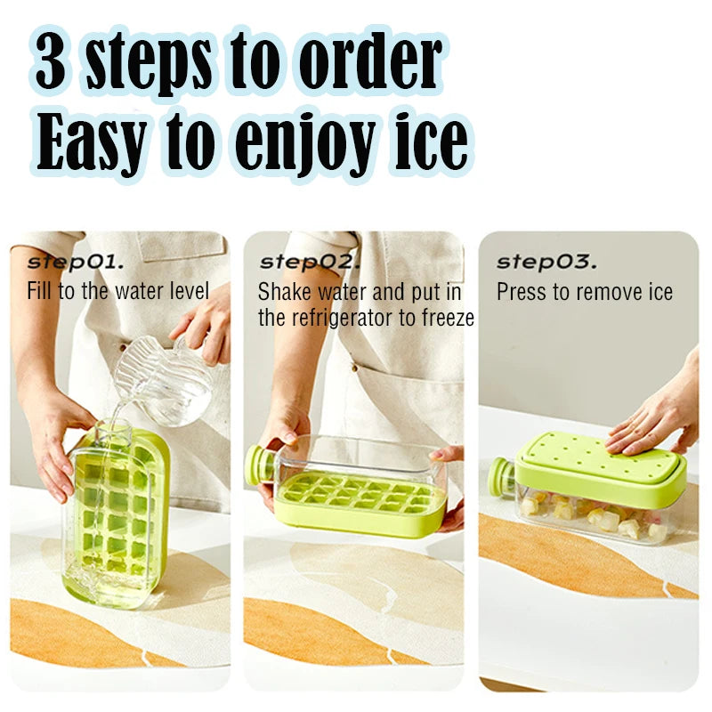 BOTTLE - Anti-leak Ice Mold with Lid + Innovative Straw