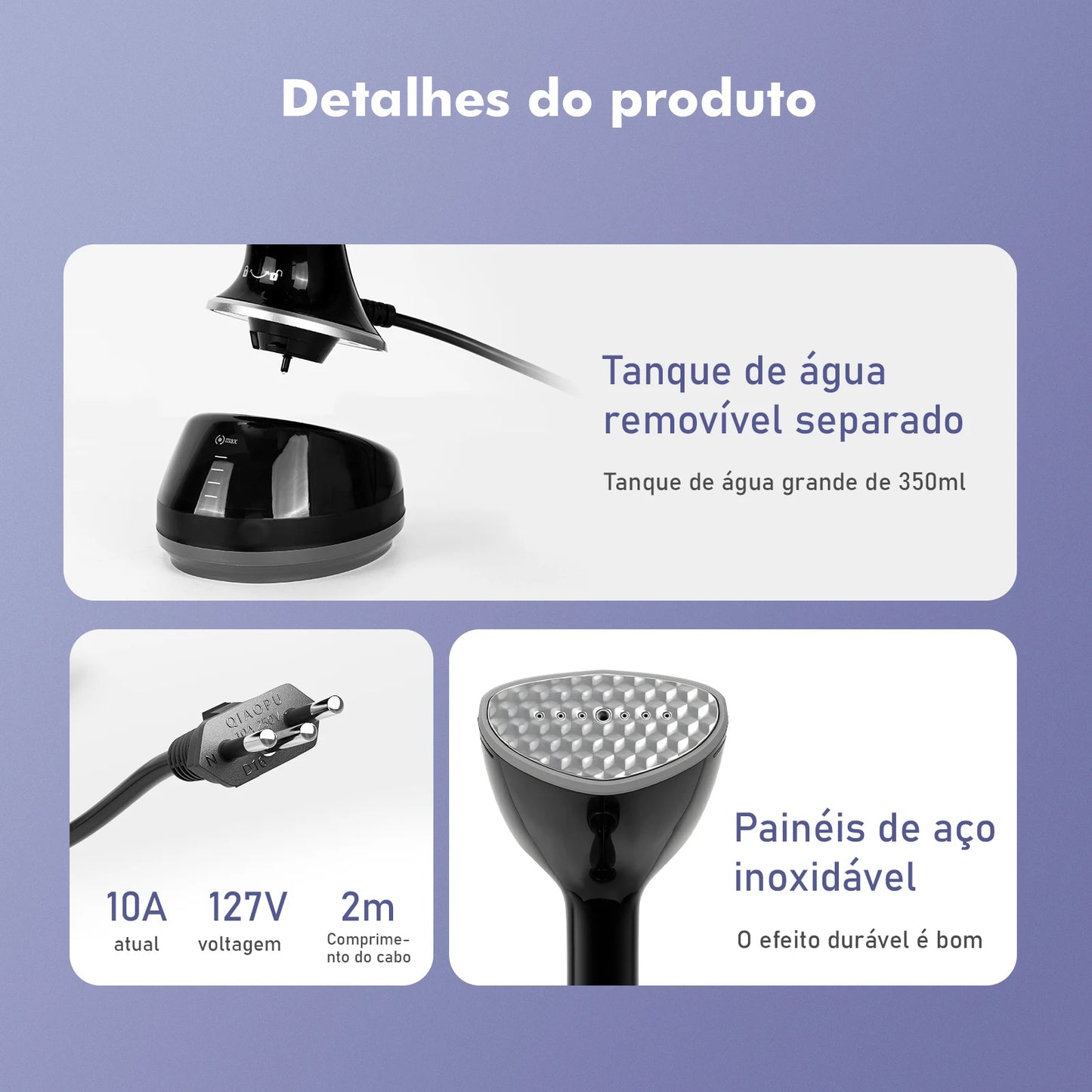 Bügeleisen, Bügeleisen für Kleidung, tragbares Bügeleisen, Bügeln von Kleidung, Bügeleisen, Dampfgarer, aus Brasilien