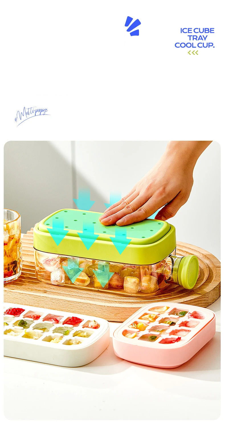 BOTTLE - Anti-leak Ice Mold with Lid + Innovative Straw