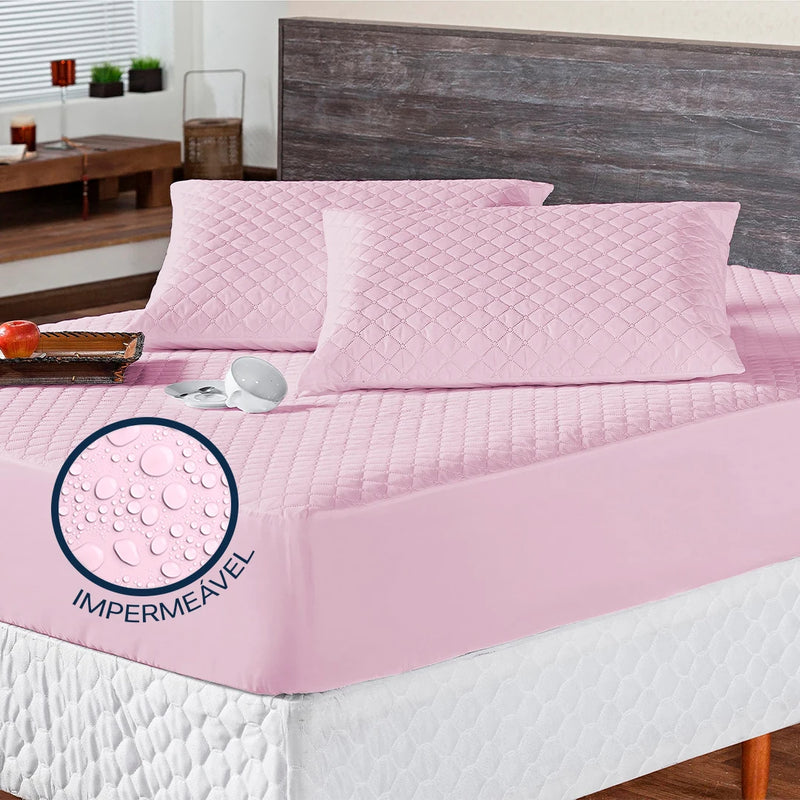 4 Layers Waterproof Mattress Cover Kit + Single Pillow/Couple/Queen/King Waterproof Protector