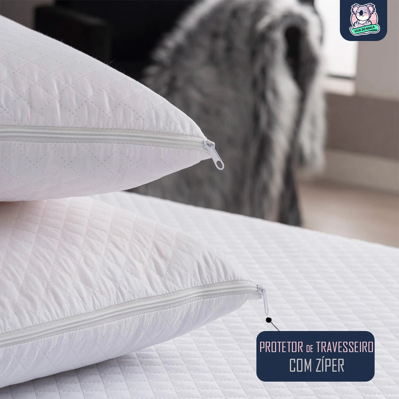 4 Layers Waterproof Mattress Cover Kit + Single Pillow/Couple/Queen/King Waterproof Protector