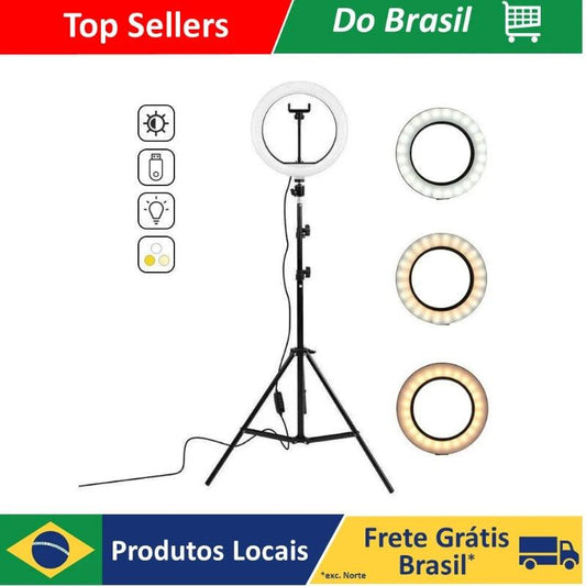 DAFUSHOP Light Ring Light 26cm 10 Inch Led Illuminator + Tripod 2M Professional Professional Photos Lighting FAST SHIP