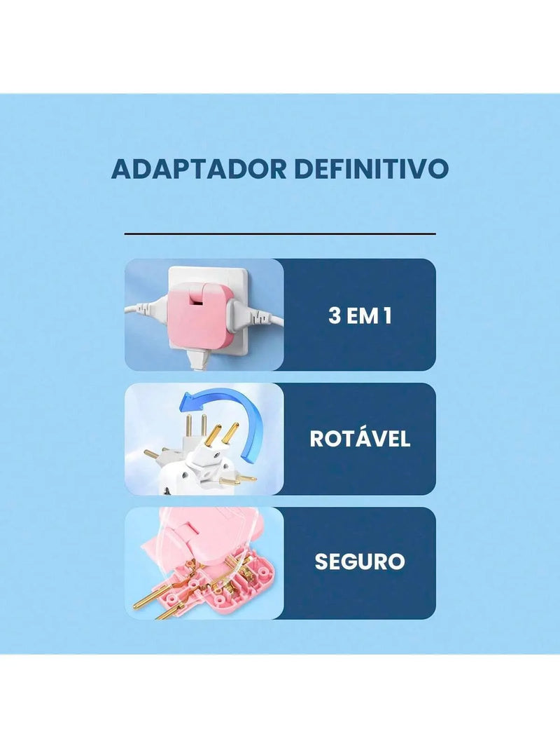 Multi-Plug Wireless Output Adapter Slim 180 Degree Rotary Socket EU Extension Converter Travel Sockets 3-in-1