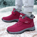 Women Snow Boots Winter Platform Shoes Fur Warm Ankle Boots Plush Comfortable Outdoor Non-slip Hiking Walking Motorcycle Boots