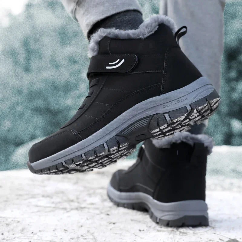 Women Snow Boots Winter Platform Shoes Fur Warm Ankle Boots Plush Comfortable Outdoor Non-slip Hiking Walking Motorcycle Boots