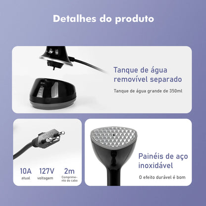 Bügeleisen, Bügeleisen für Kleidung, tragbares Bügeleisen, Bügeln von Kleidung, Bügeleisen, Dampfgarer, aus Brasilien