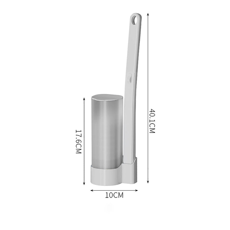 Disposable Toilet Brush Cleaner With Long Handle Bathroom Cleaning Sponge Brush With Replaceable Brush Head Bathroom Accessories