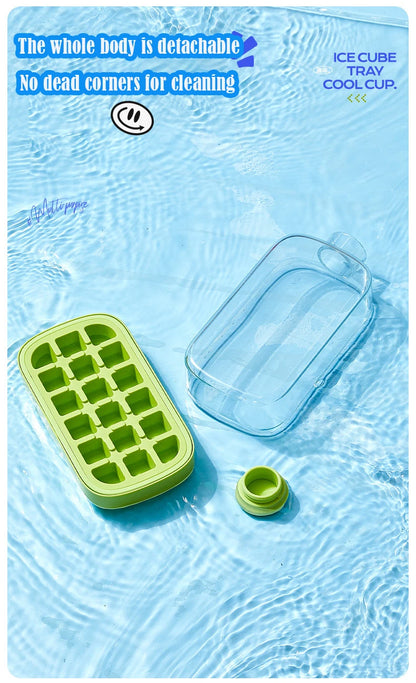 BOTTLE - Anti-leak Ice Mold with Lid + Innovative Straw