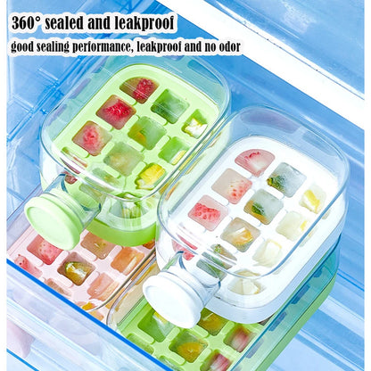 BOTTLE - Anti-leak Ice Mold with Lid + Innovative Straw