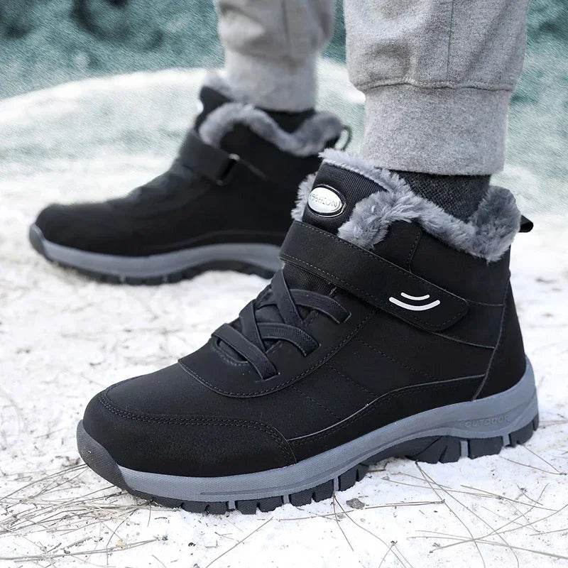 Women Snow Boots Winter Platform Shoes Fur Warm Ankle Boots Plush Comfortable Outdoor Non-slip Hiking Walking Motorcycle Boots